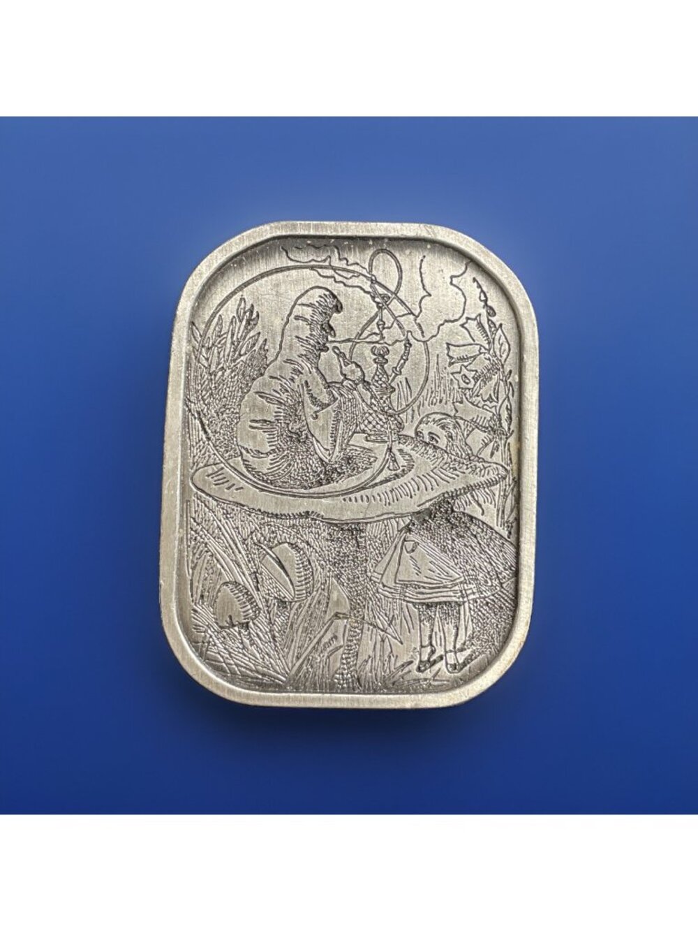Vintage Who Are You Said the Caterpillar Belt Buckle Bergamot 1974 Alice Girl